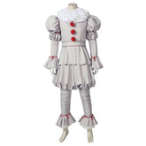 Halloweez Dancing Clown Joker Cosplay Costume with White Scarf and Accessories - Perfect Halloween Outfit - Halloweez